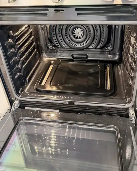 Sparkling, spotless oven interior after deep cleaning in a Lexington SC home