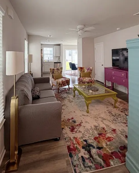 Tidy, freshly cleaned living room in a Lexington SC home